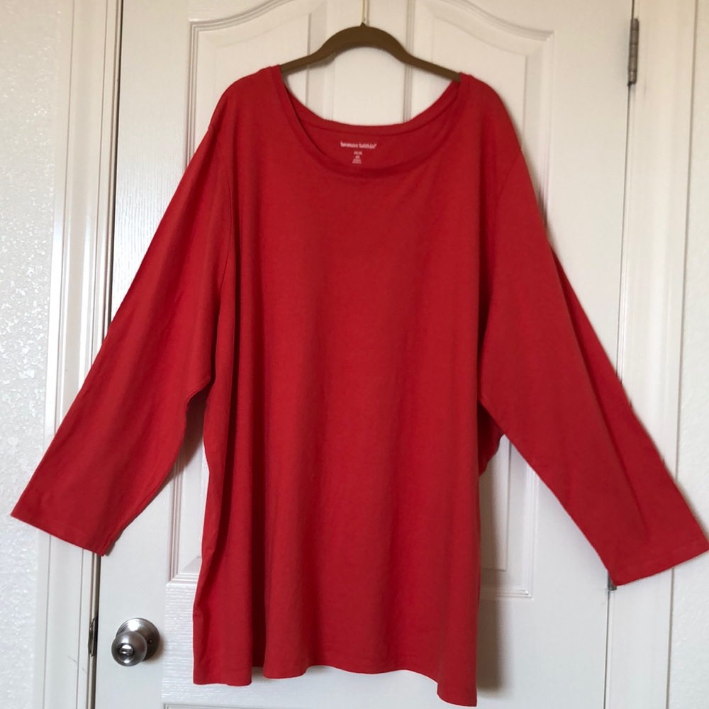 Woman Within Woman’s 4X Orange Shirt Long Sleeve